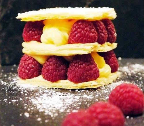 Mille-feuille aux framboises