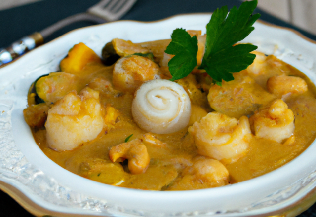 Noix de Saint-Jacques au curry