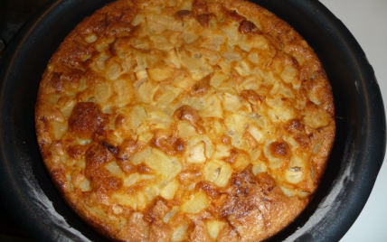 Moelleux de poires et pommes pochée au sirop d'érable