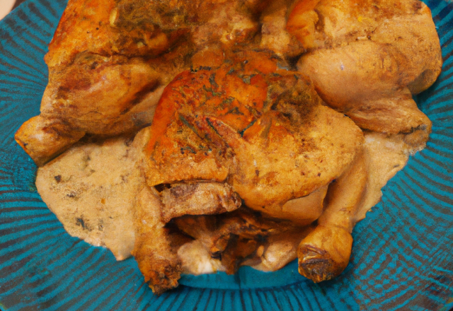 Poulet rôti au beurre