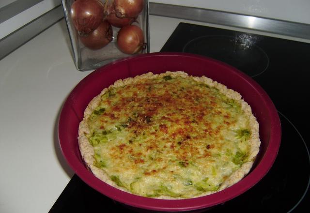 Tarte aux poireaux au micro-ondes