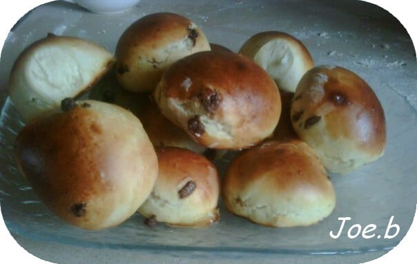 Petits pains au lait et pépites de chocolat