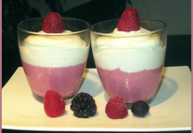 Mousse fruits rouges et chocolat blanc