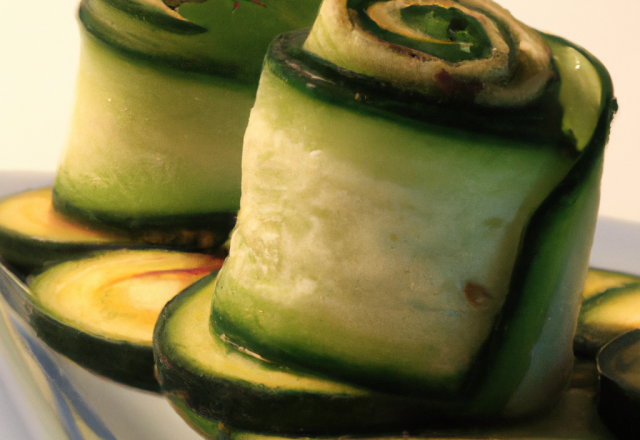 Roulé de chèvre et courgette