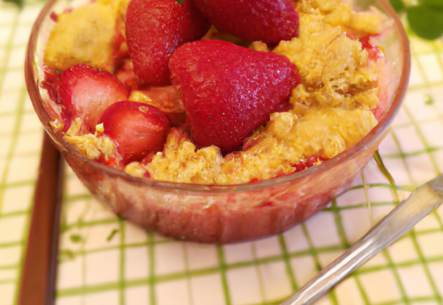 Crumble aux fraises classique