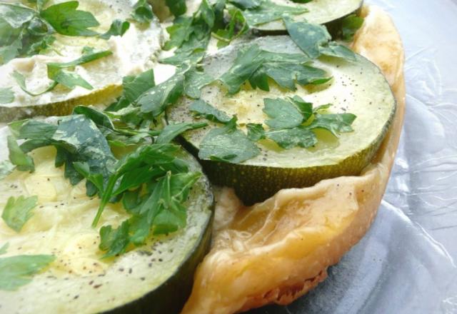 Tatin de courgettes au Boursin et herbes fraîches