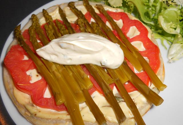 Tarte fine aux asperges et Saint Môret