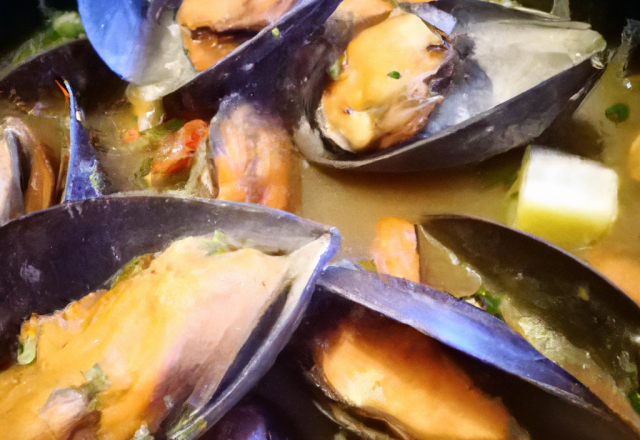 Moules au lard