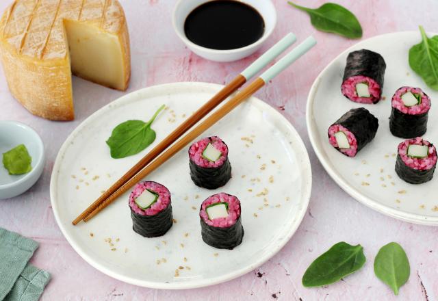 Makis à la betterave et fromage Pur Brebis Pyrénées