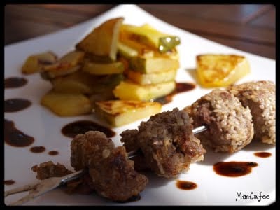 Brochettes croustillantes d'agneau