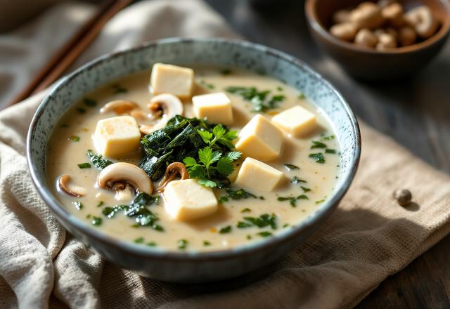 Avec seulement 3 produits à acheter en épicerie asiatique, réaliser une soupe miso maison en 20 minutes !