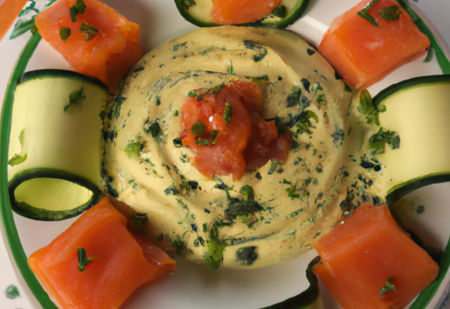 Mousse de courgette au saumon