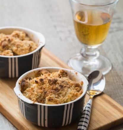 Crumble aux pommes doux et croquant