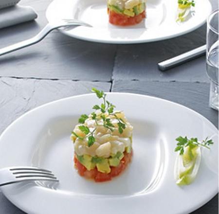 Tartare de St Jacques à l'effilochée d'endives