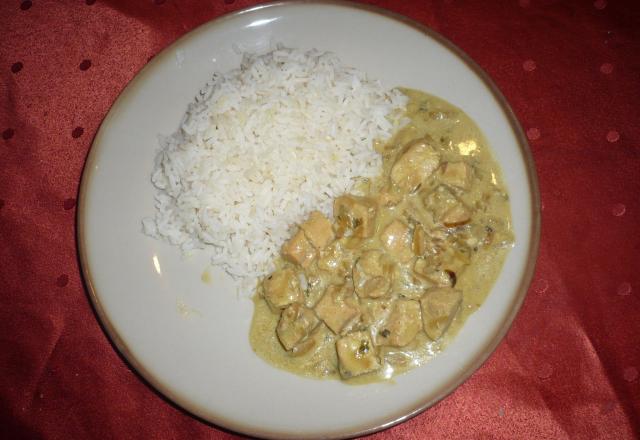 Saumon au lait de coco et curry