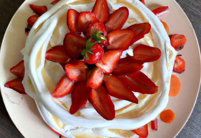 Pavlova fraise revisité