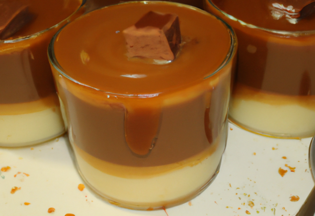 Mousse chocolat, caramel