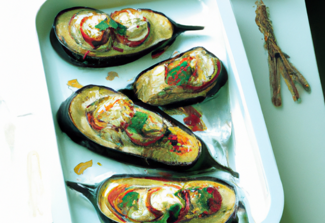 Aubergines en gondole