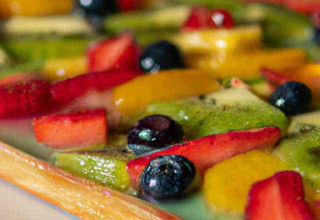 Tarte aux fruits exotiques