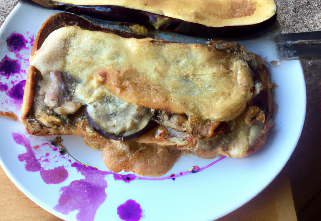 Croque monsieur aux aubergines