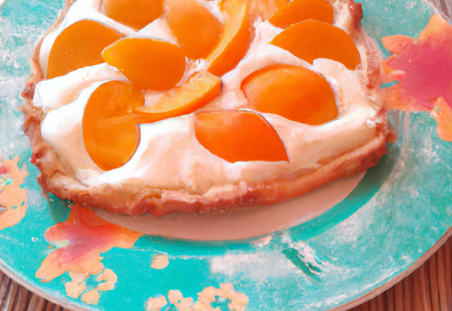 Tarte aux abricots et crème de melon