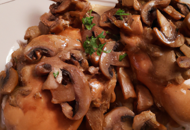 Cuisse de dinde aux champignons à la mijoteuse