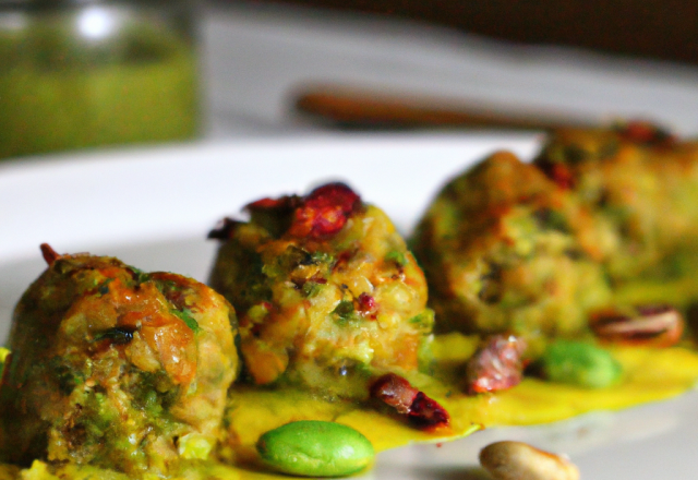 Boulettes de poulet aux pistaches