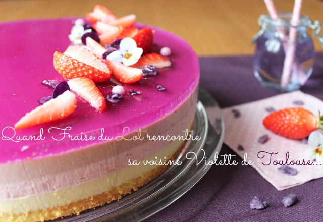 Bavarois fraise & violette