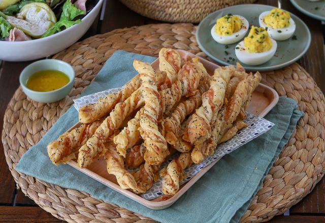 Gressins feuilletés au comté