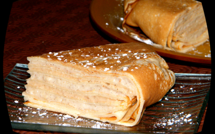 Gâteau de crèpes vanille/caramel