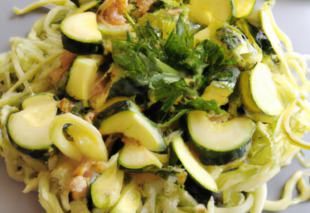 Salade de pâtes aux courgettes