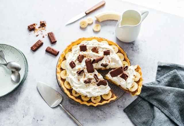 Tarte banoffee & crêpes dentelle chocolat au lait