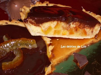 Tartelettes aux oranges confites et leur manteau de chocolat