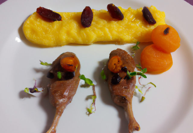 Aiguillettes de canard à la purée de kumquat