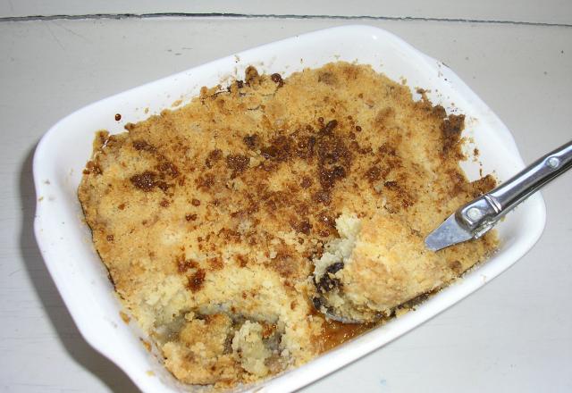 Crumble poires / bananes / chocolat