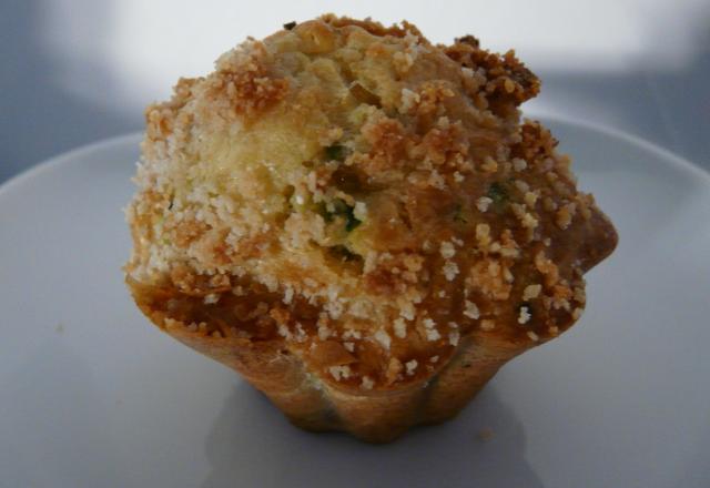 Muffin St Marcellin bacon crumble parmesan romarin