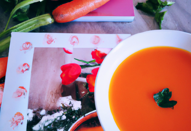 Soupe carottes et jus d'orange