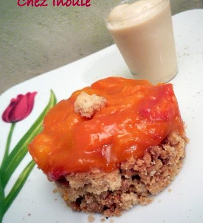 Poêlée d'abricots au miel de tilleul sur un crumble aux amandes et glace tonka