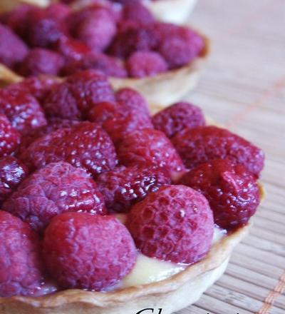 Tartelettes lemon curd & framboise