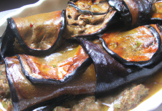 Lieu noir panné au pavot farfales au aubergine et miel