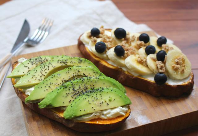 Tartines de patate douce