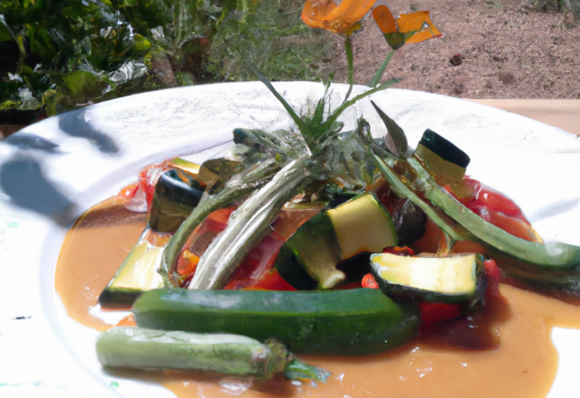 Potager de légumes d'été sauce des bois