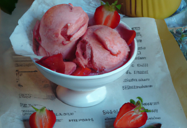 Glaces aux fraises pour petits et grands