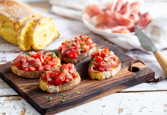 Bruschettas au jambon de Bayonne