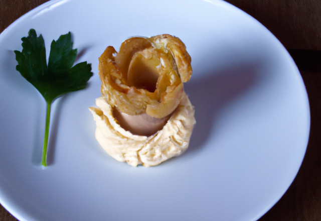 Crème de choux fleur aux copeaux de foie gras