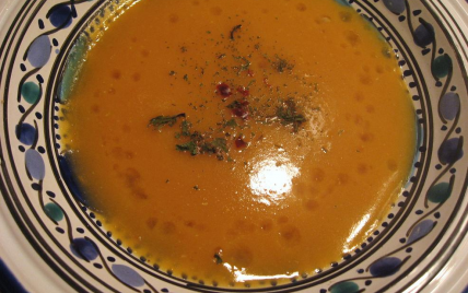 Soupe de lentilles corail facile