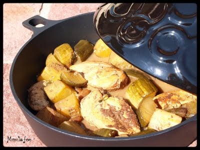 Tajine de courgettes au poulet