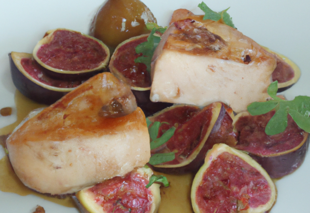 Chapon au foie gras et figues