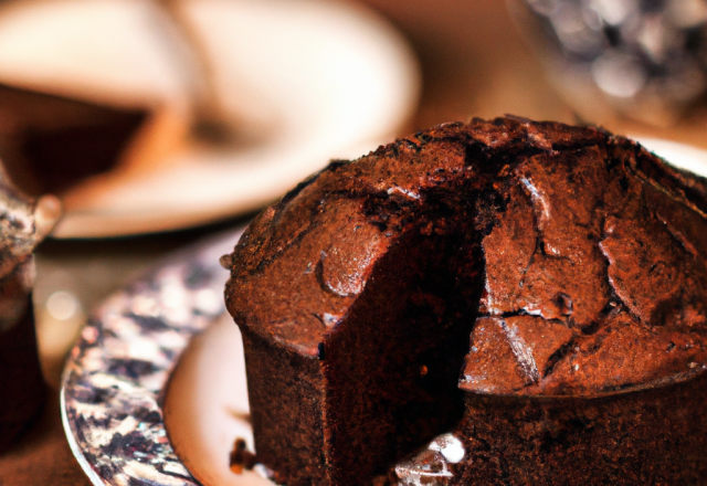 Gâteau tout chocolat au cacao amer