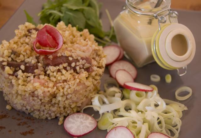 Tartare de thon au boulgour